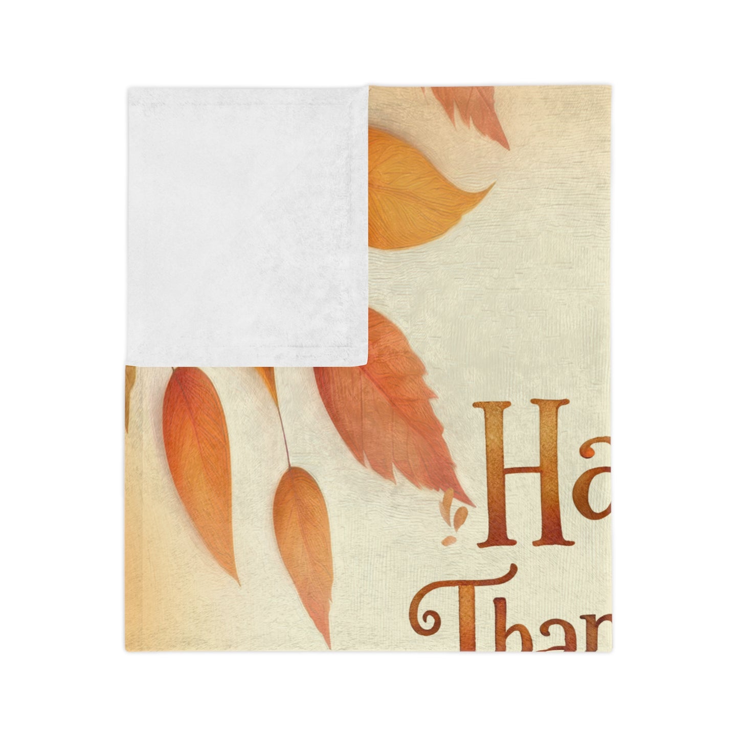 Cute Turkey & Autumn Leaves Blanket