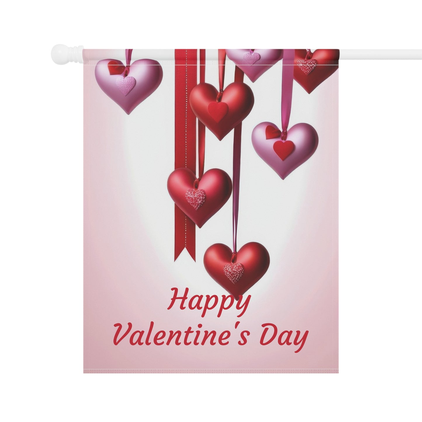 Hanging Hearts Valentine Garden Flag