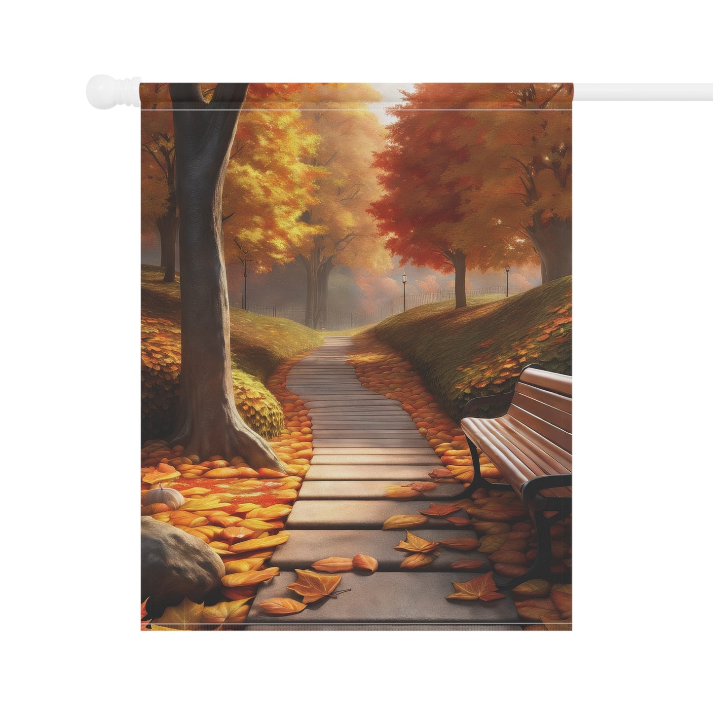 Scenic Autumn Garden Flag