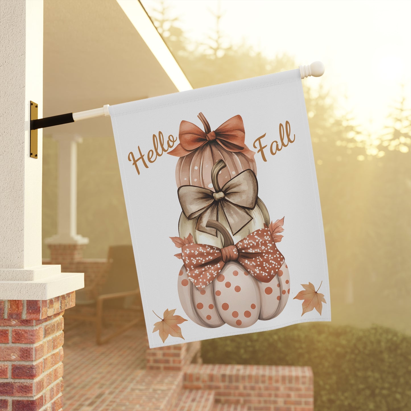 Hello Fall Pumpkin Flag