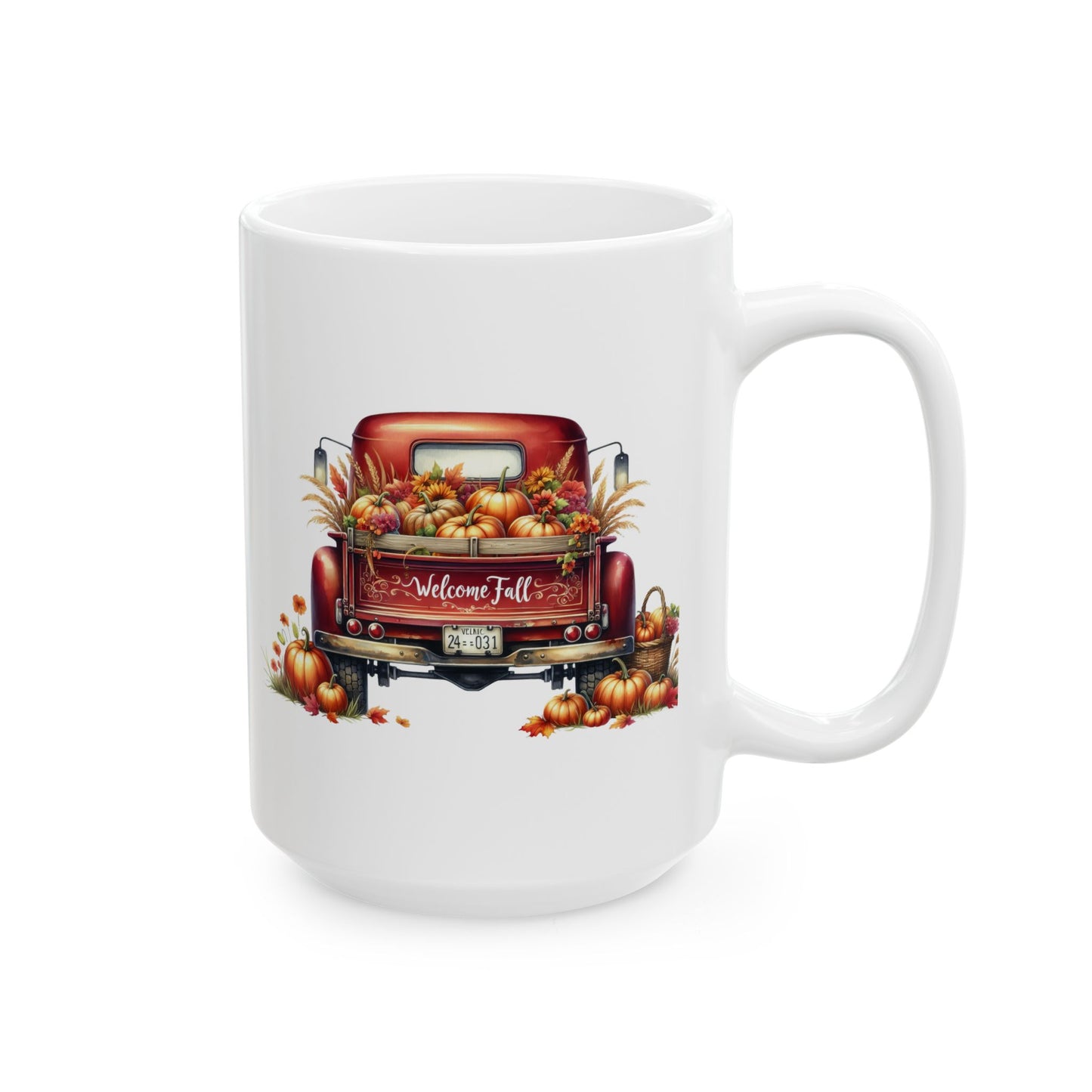 "Welcome Fall" Red Vintage Truck Coffee Mug