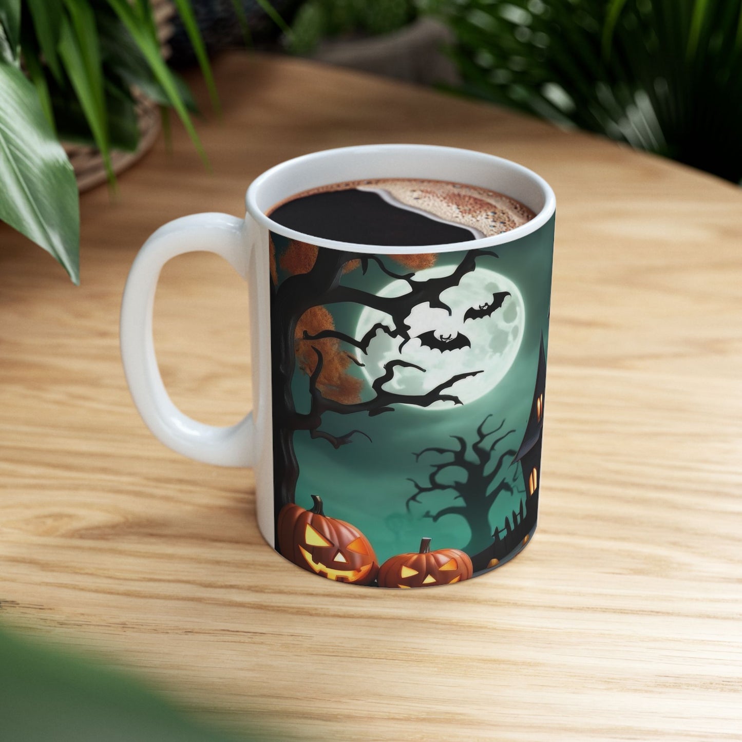 Moonlit Spooky Scene Coffee Cup