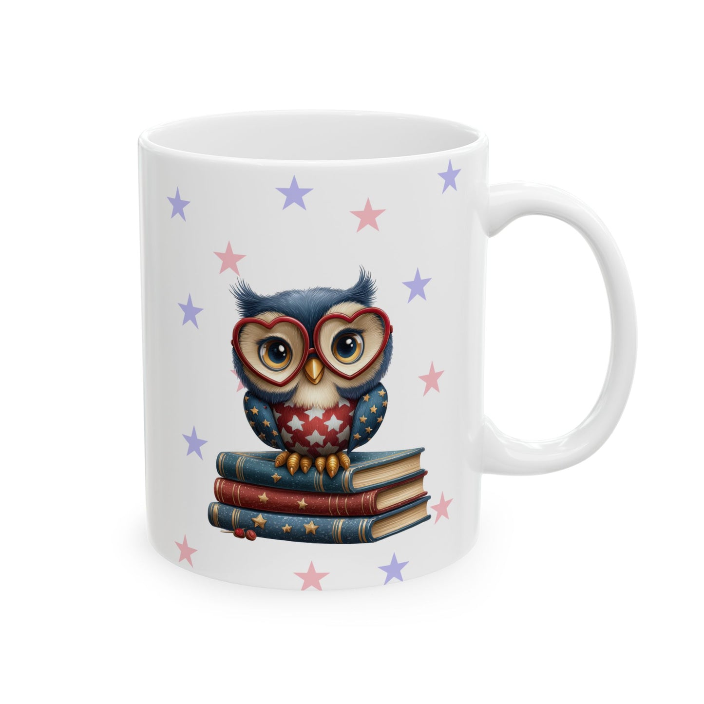 Adorable Patriotic Owl Coffee Mug