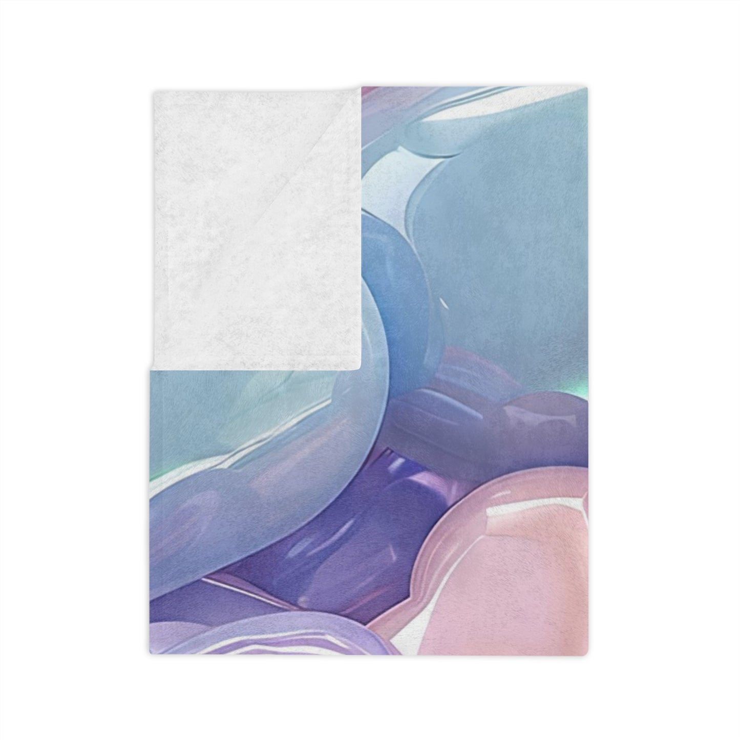 Glossy Pastel Candy Hearts Velveteen Blanket