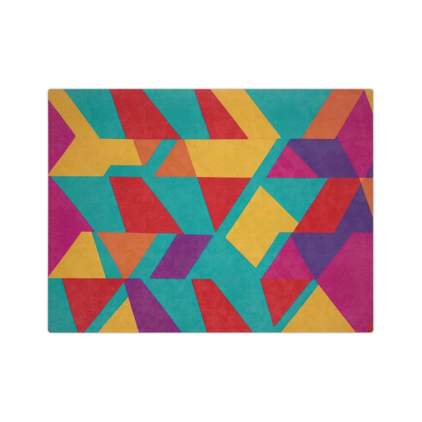 Colorful Modern Geometric Velveteen Blanket