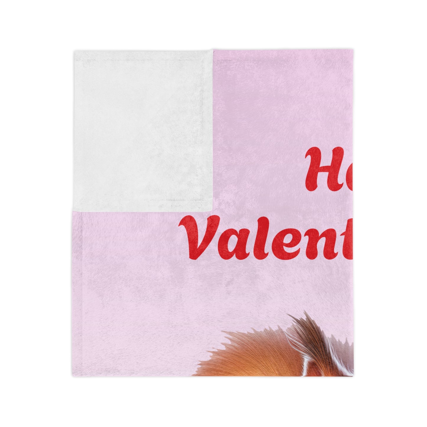 Happy Valentine's Day Squirrel Velveteen Blanket