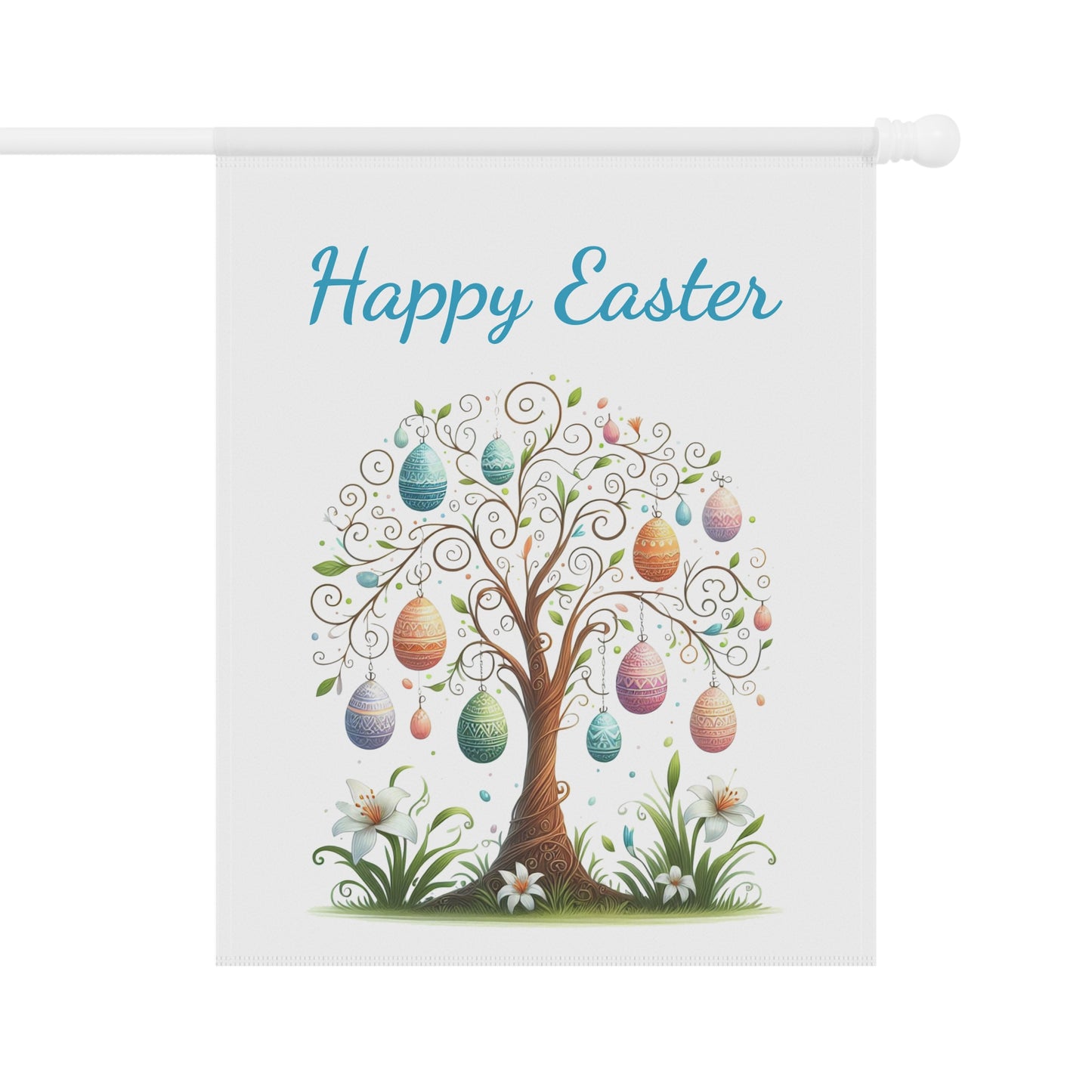 Cute Easter Egg Tree Garden Flag