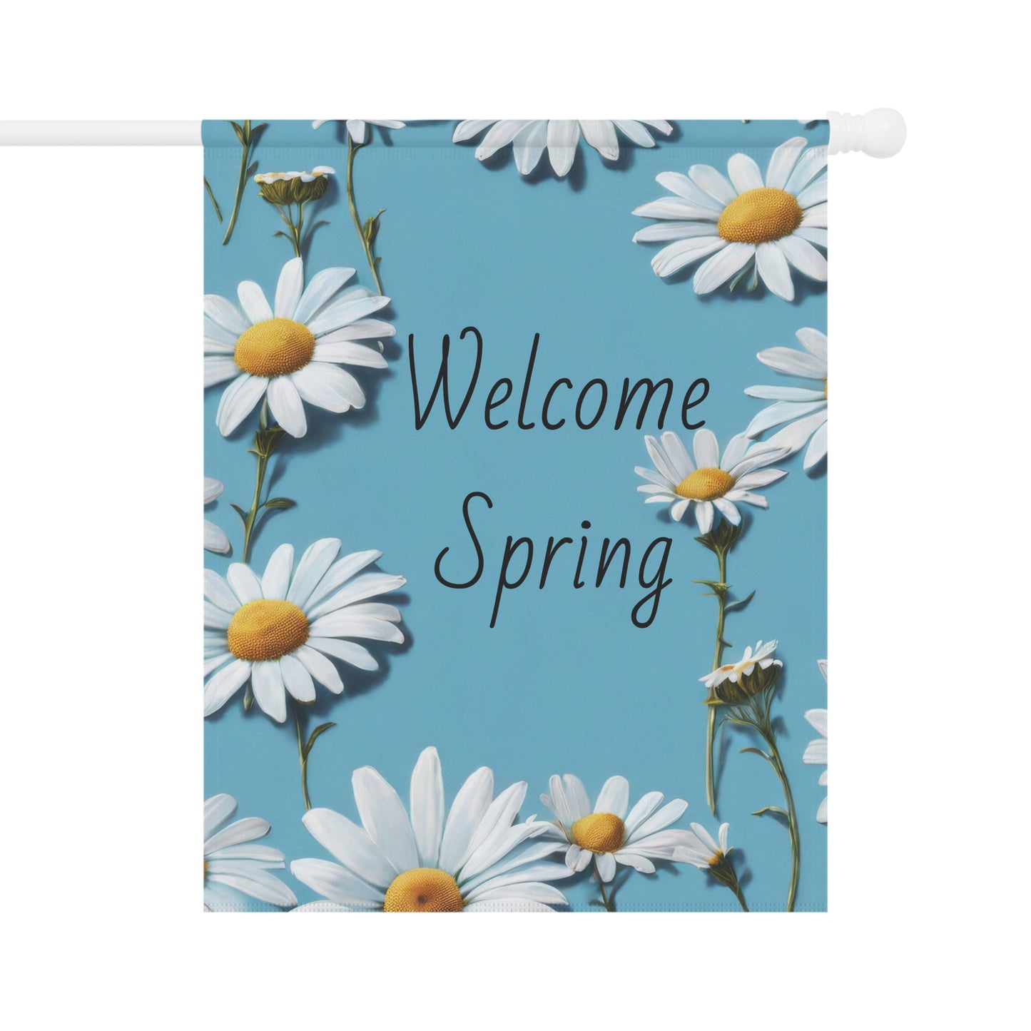 Welcome Spring Daises Garden Flag