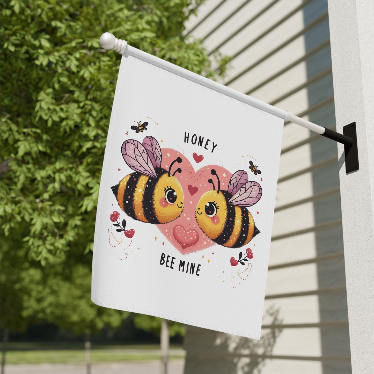 "Honey Bee Mine" Valentine's Day Garden Flag