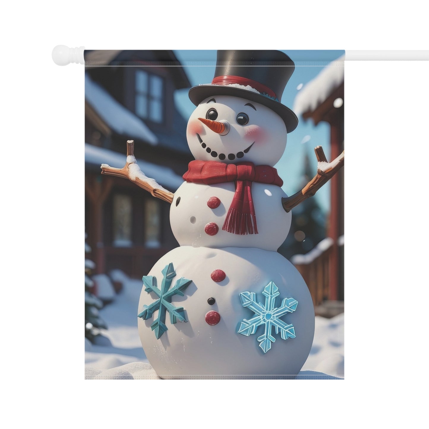 Classic Snowman Garden Flag