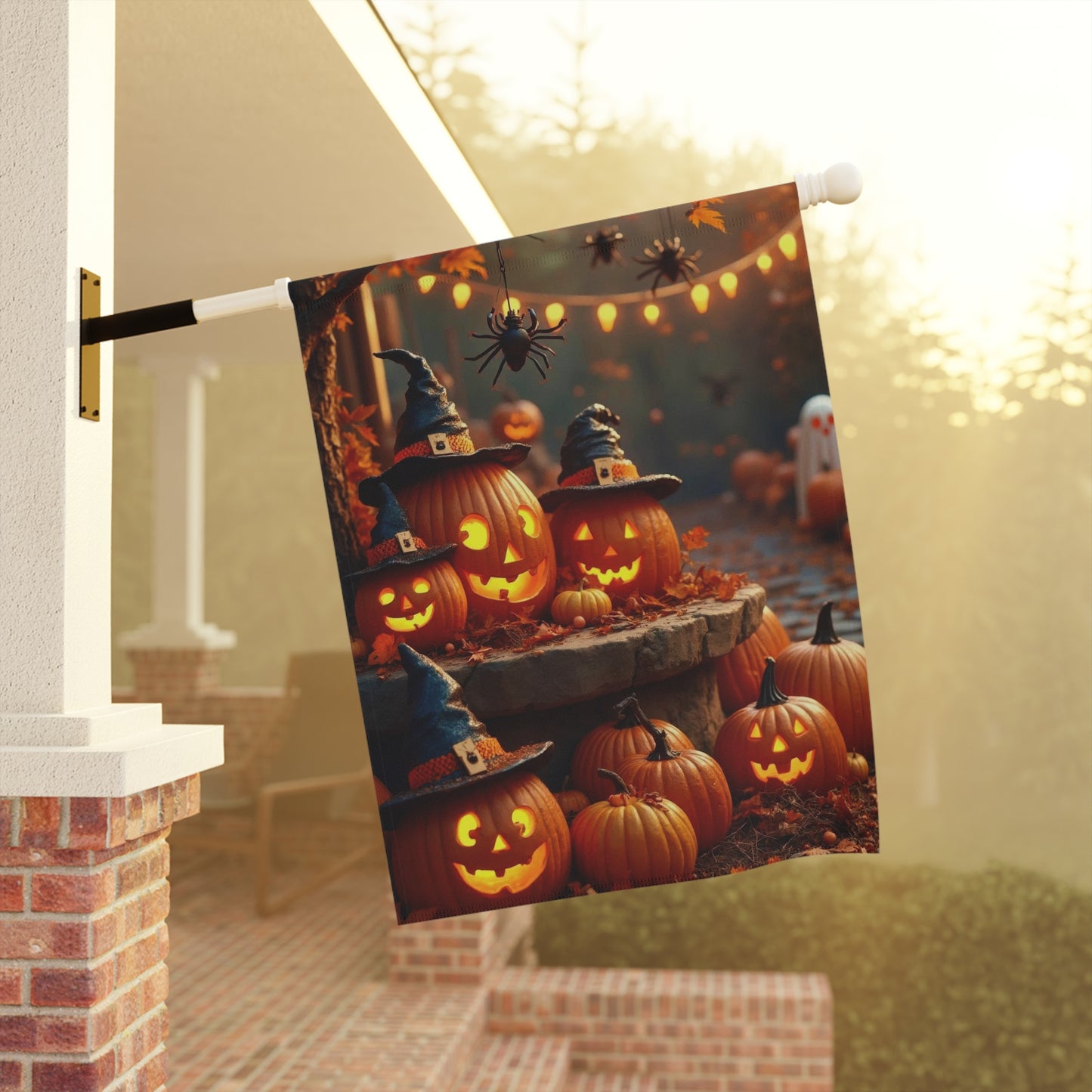 Halloween Pumpkin Party Garden Flag