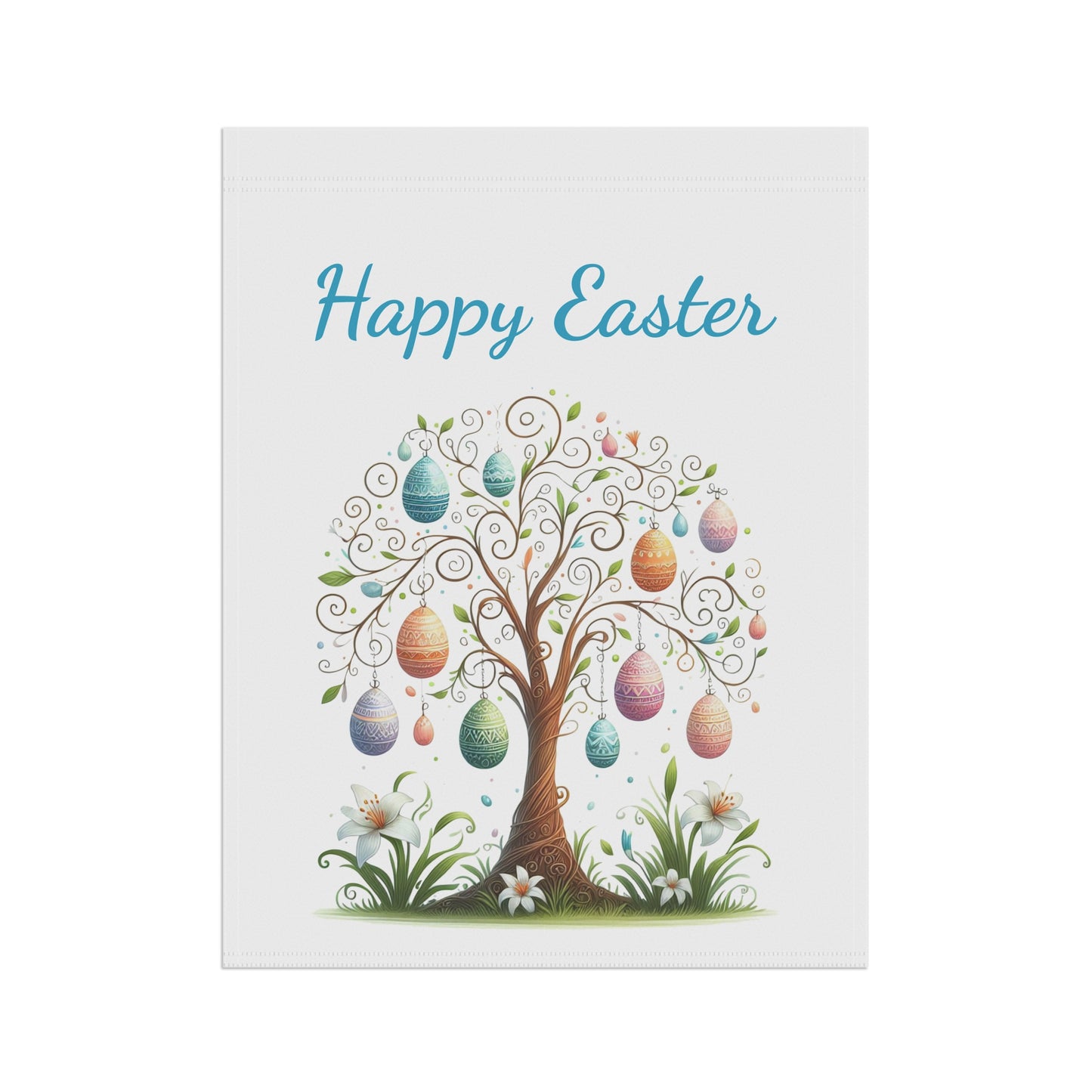 Cute Easter Egg Tree Garden Flag