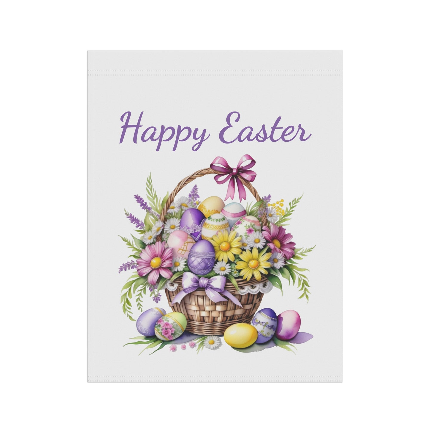 Beautiful Easter Basket Garden Flag