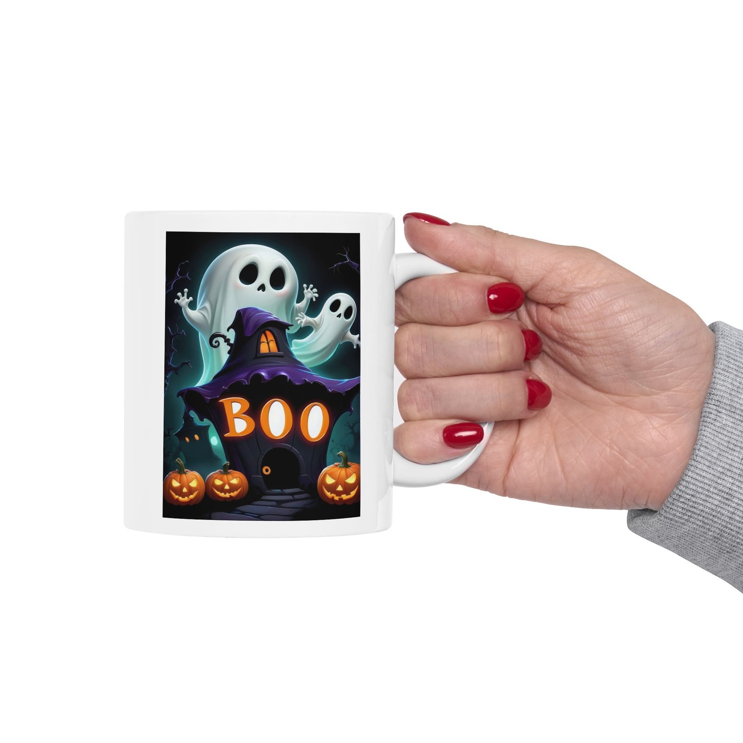 Spooky "BOO!" Coffee Cup