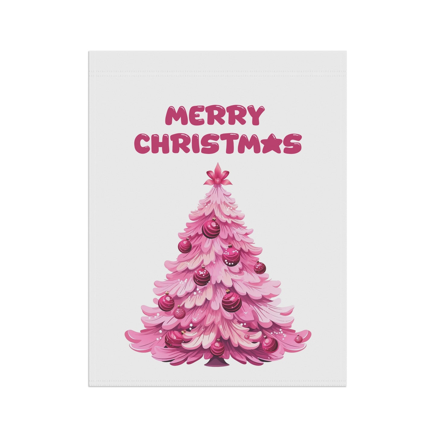 Pink Christmas Tree Garden Flag