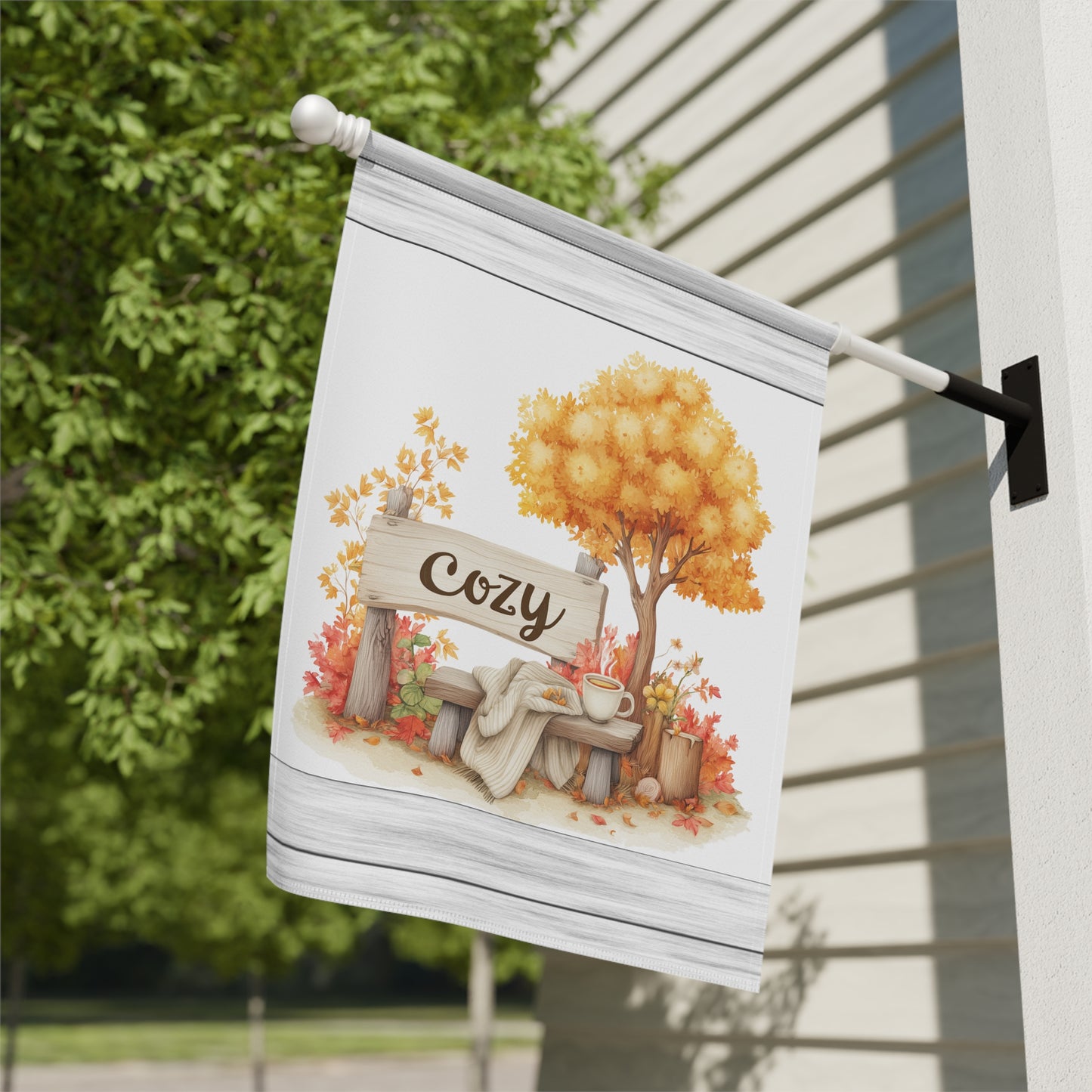 Cozy Autumn Garden Flag