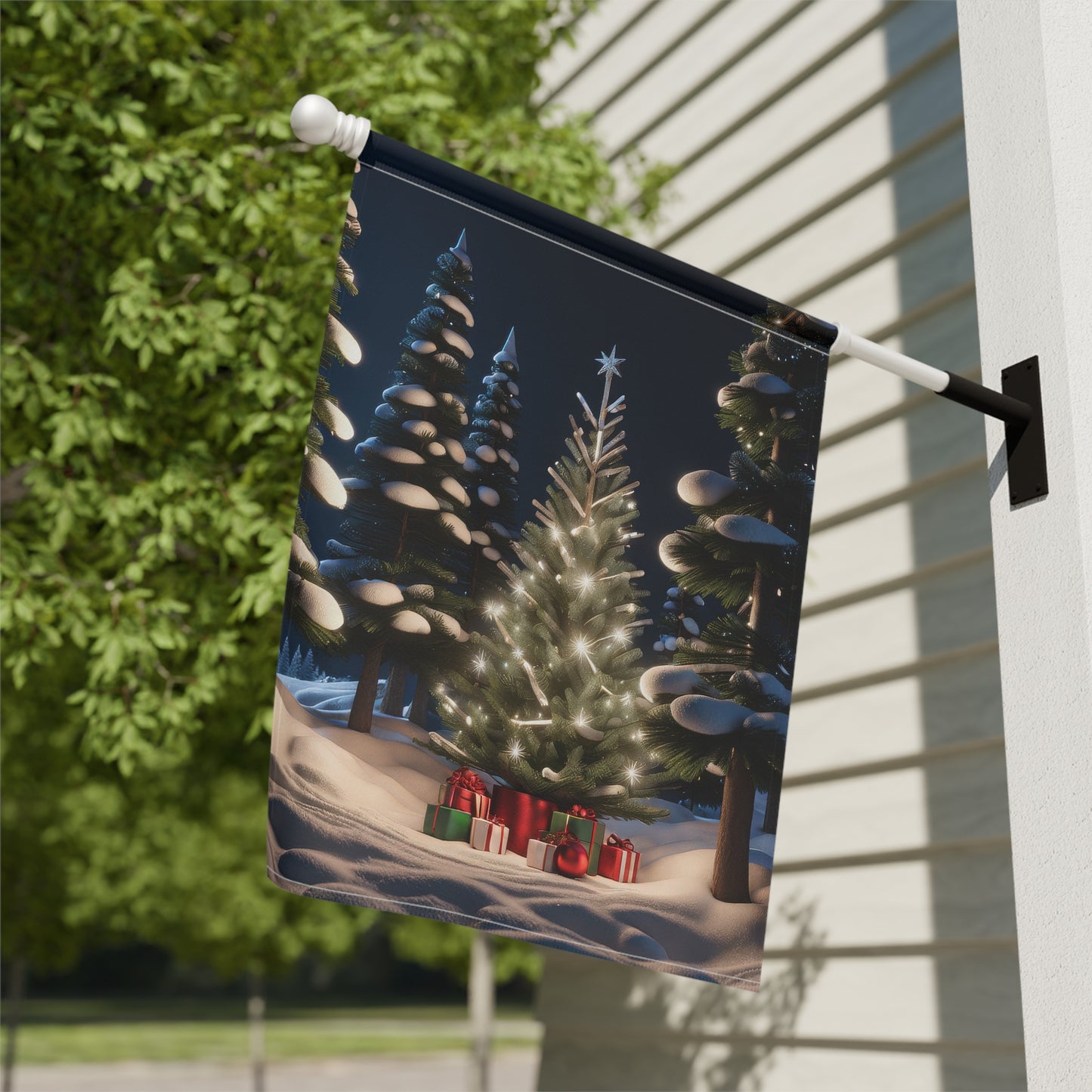 Christmas Forest Holiday Garden Flag/ House Banner