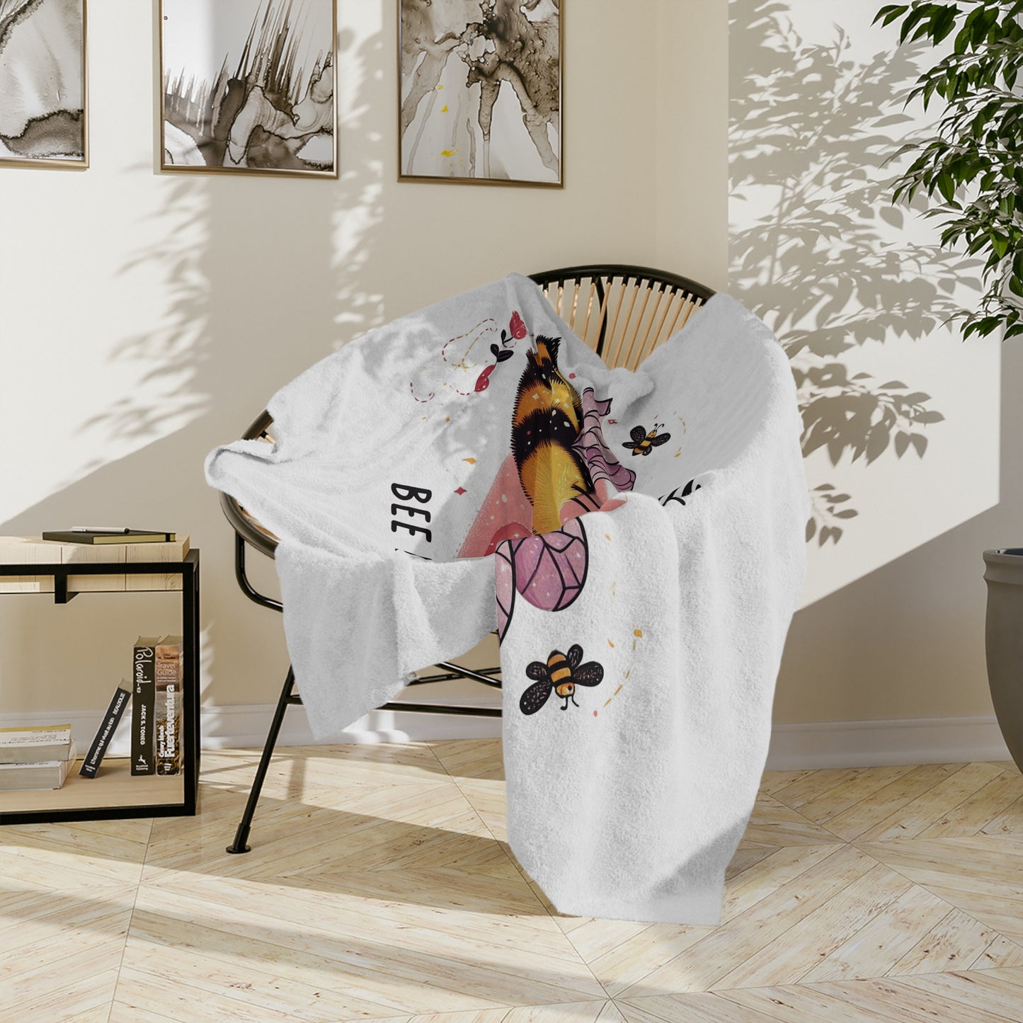 "Honey Bee Mine" Velveteen Blanket