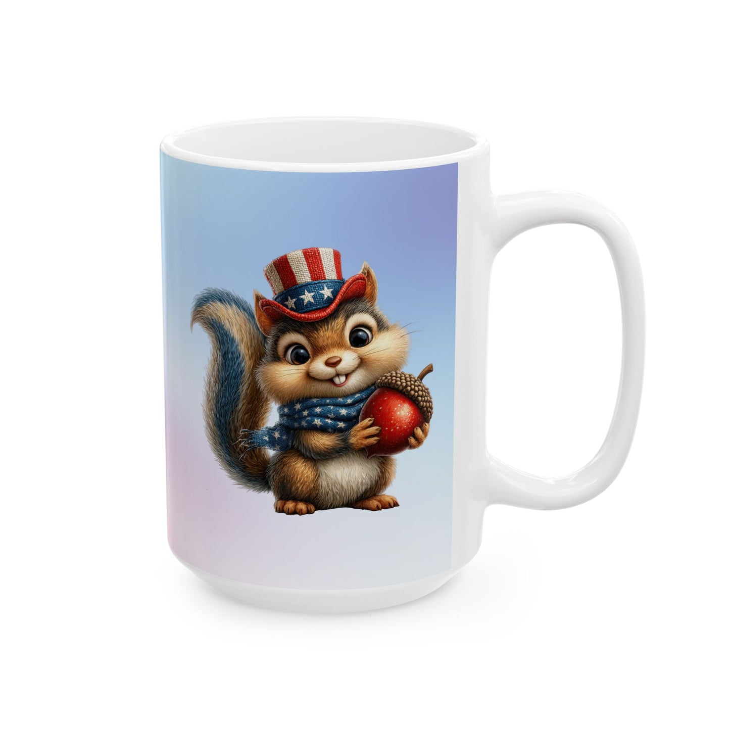 Patriotic Squirrel Ceramic Mug