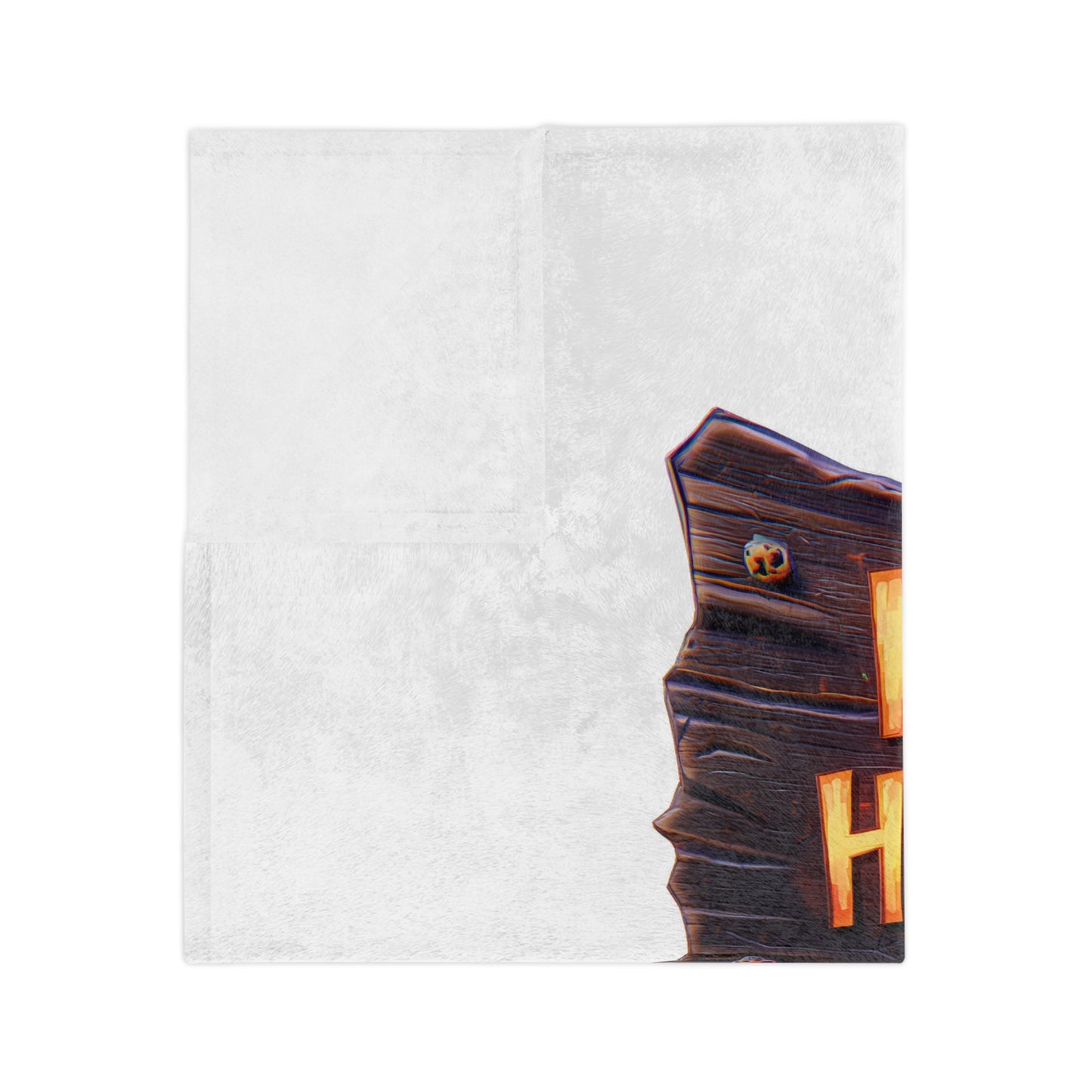 Happy Halloween Jack-o'-Lantern Sign Plush Blanket