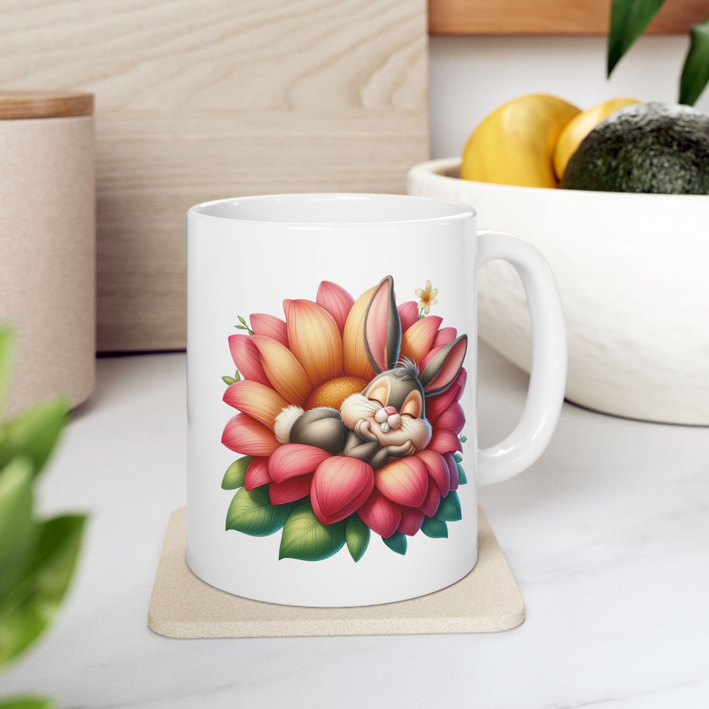 Peaceful Baby Rabbit Coffee Mug