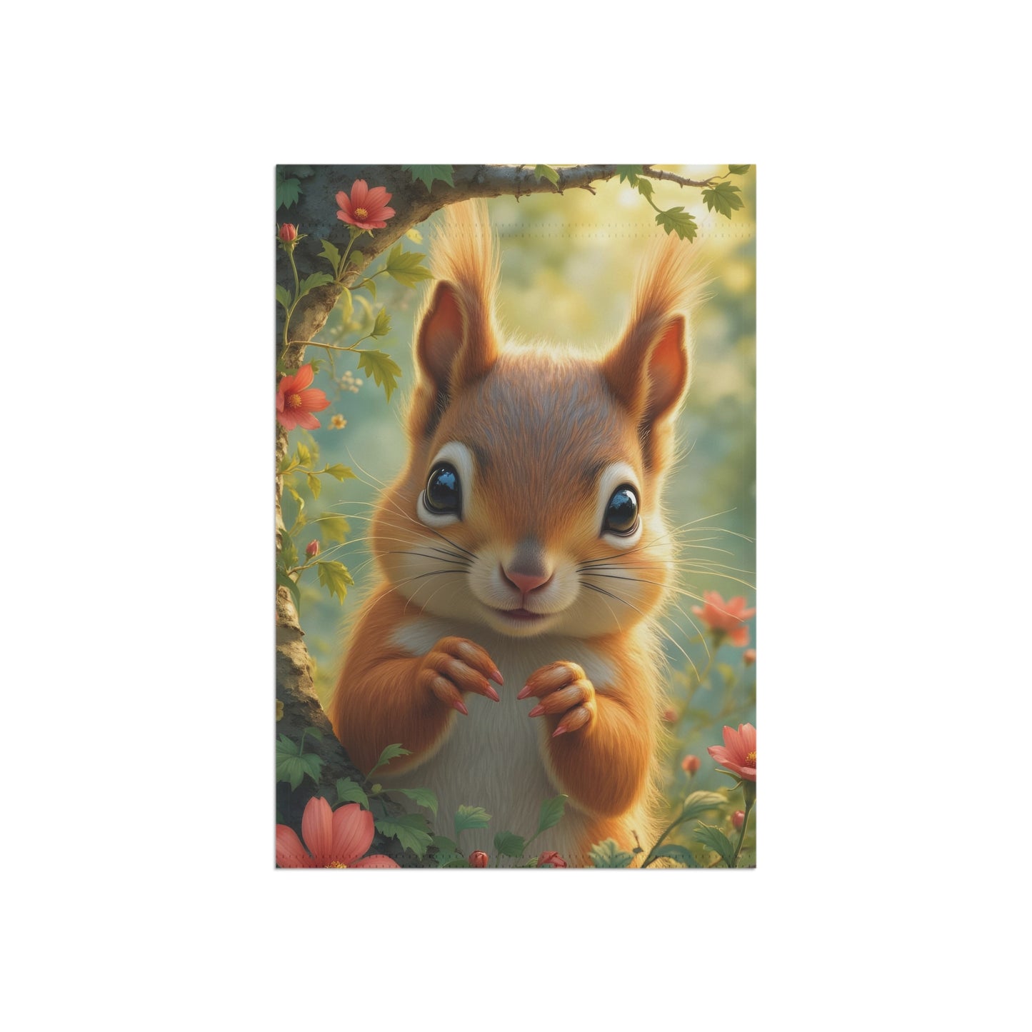 Cute Squirrel Garden Flag