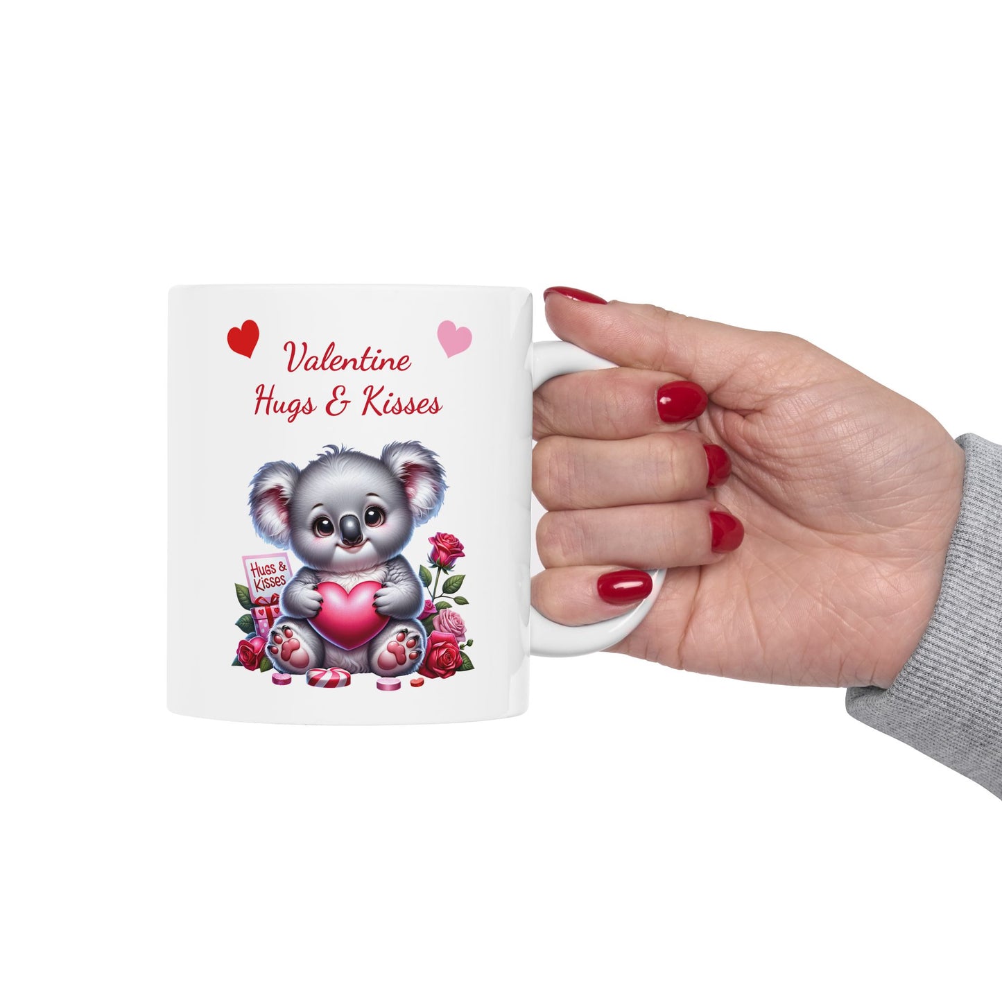 Adorable Koala "Valentine Hugs & Kisses" Coffee Mug