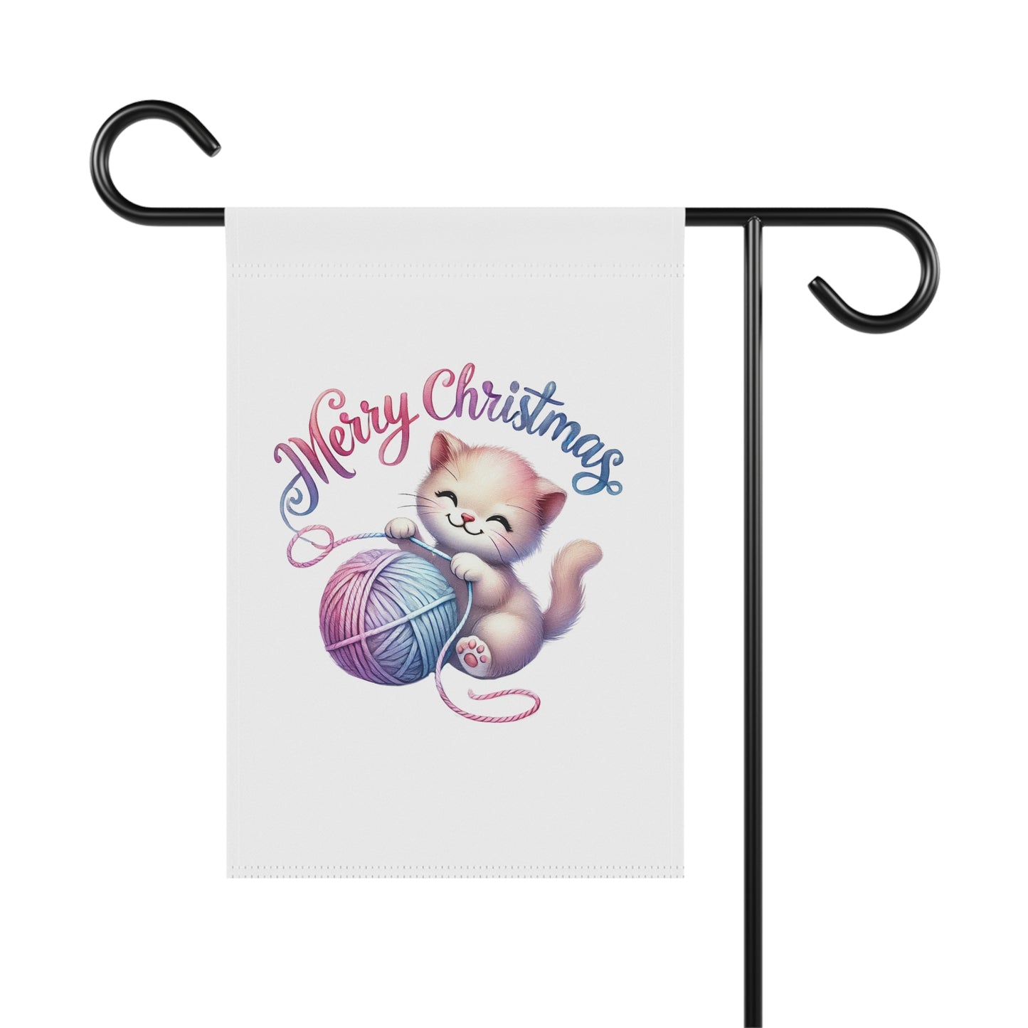 Cute Kitten Christmas Garden Flag