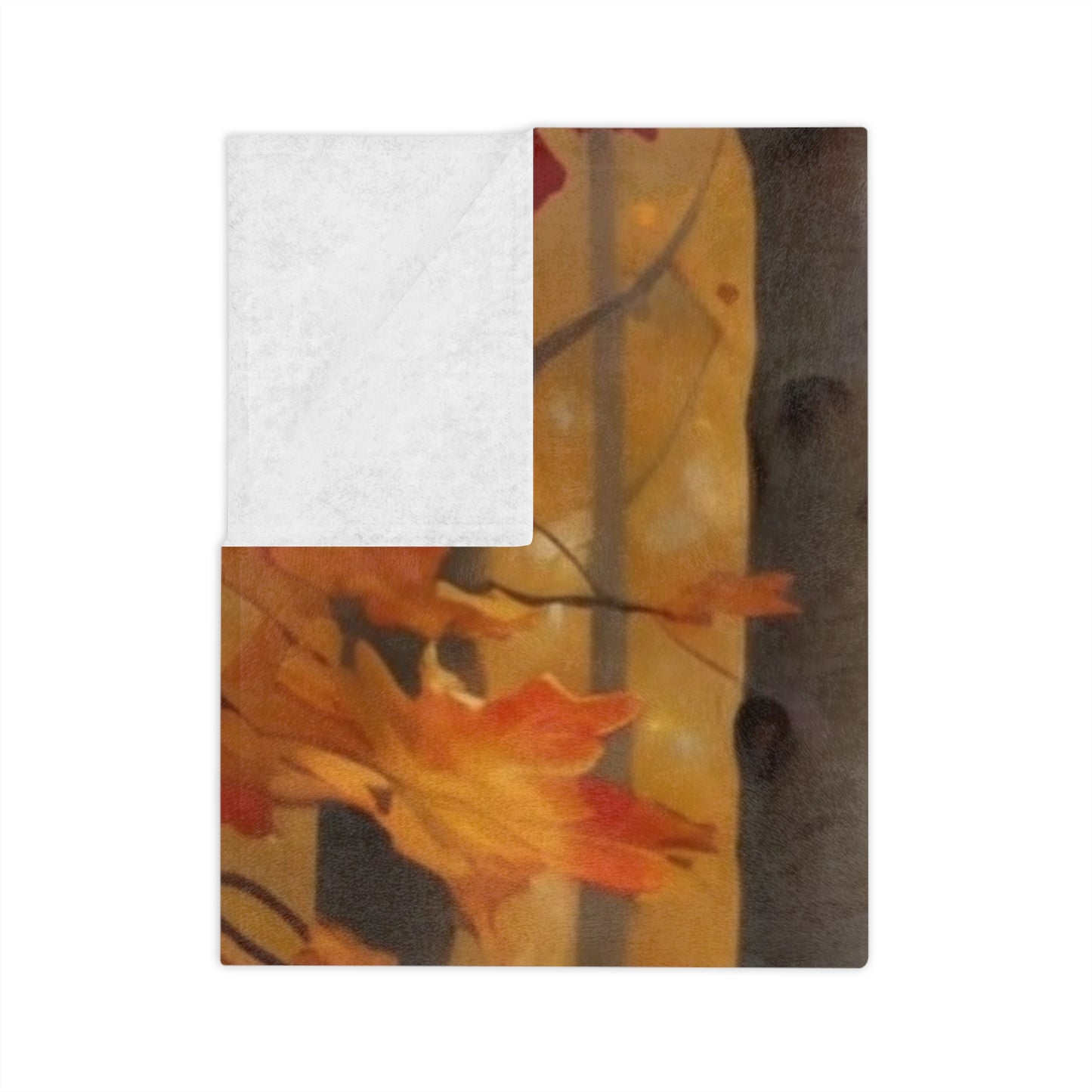 Cozy Autumn Forest Velveteen Blanket