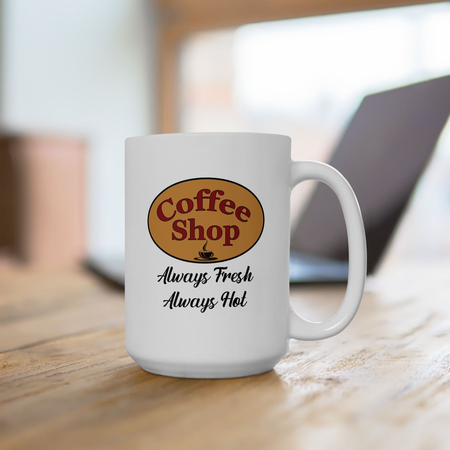 Retro themed coffee mug