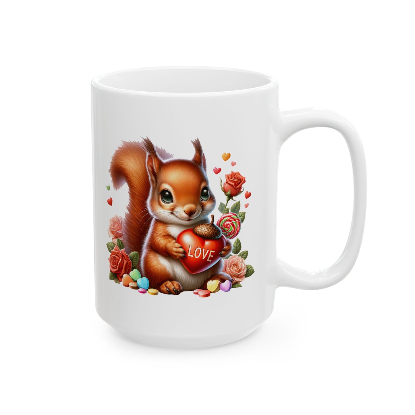 Adorable Squirrel "LOVE" Coffee Mug