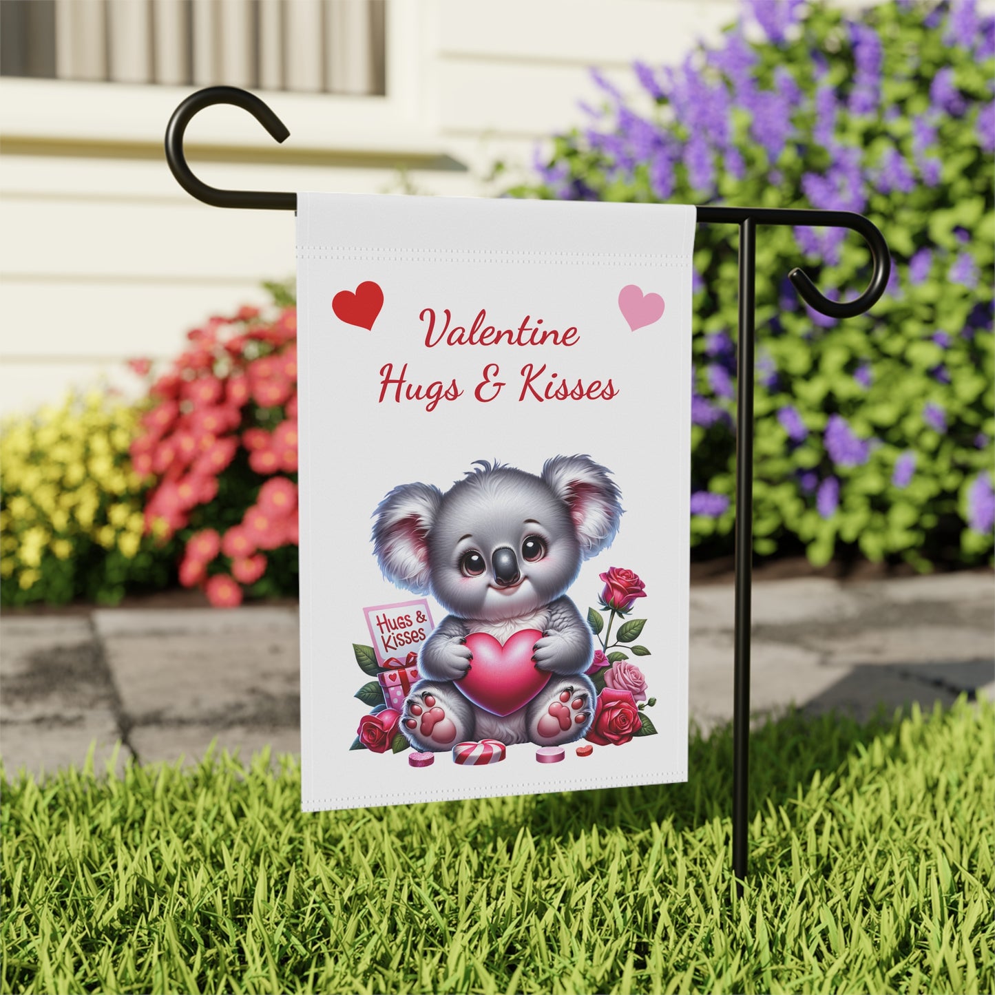 Valentine Koala Garden Flag