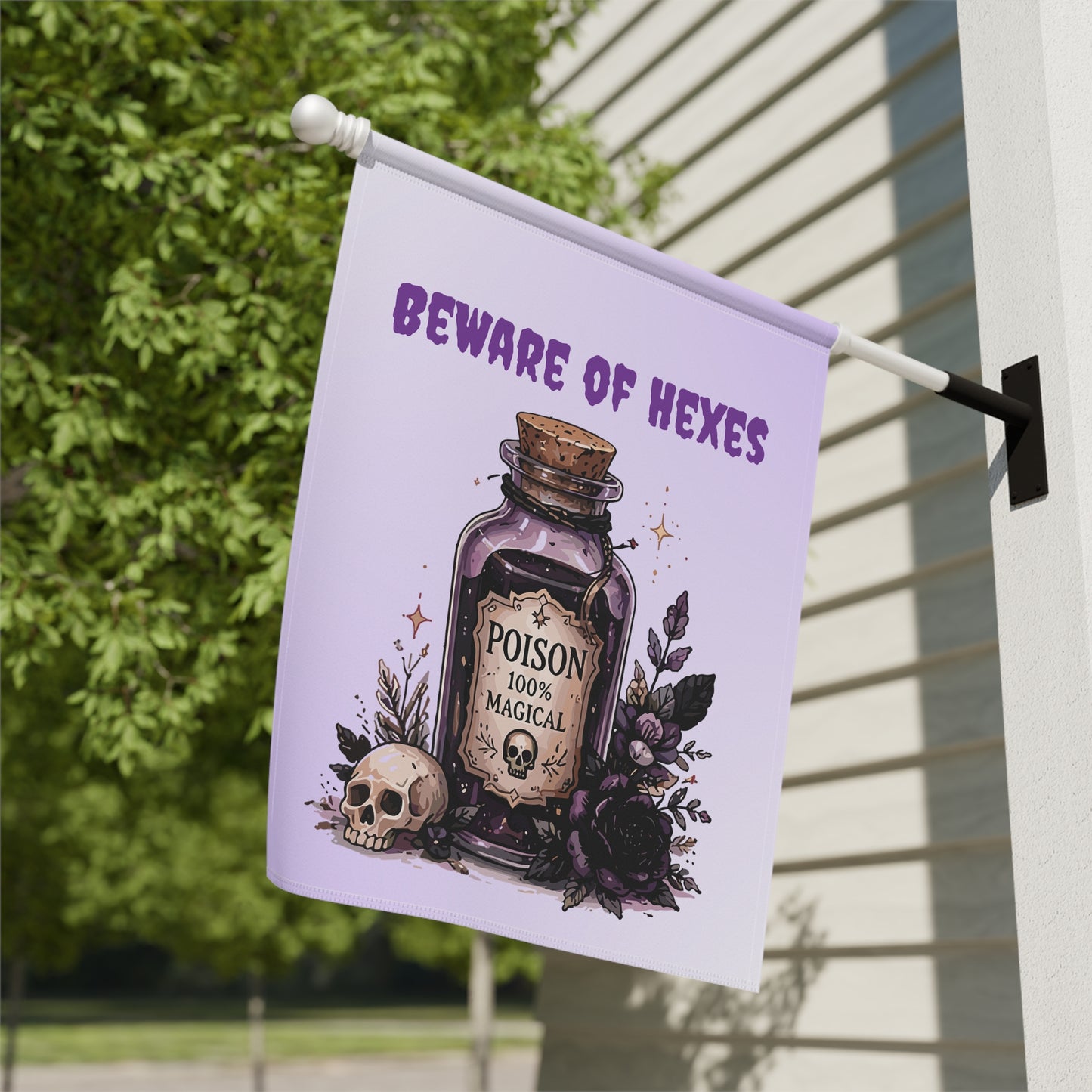 Beware of Hexes Halloween Garden Flag
