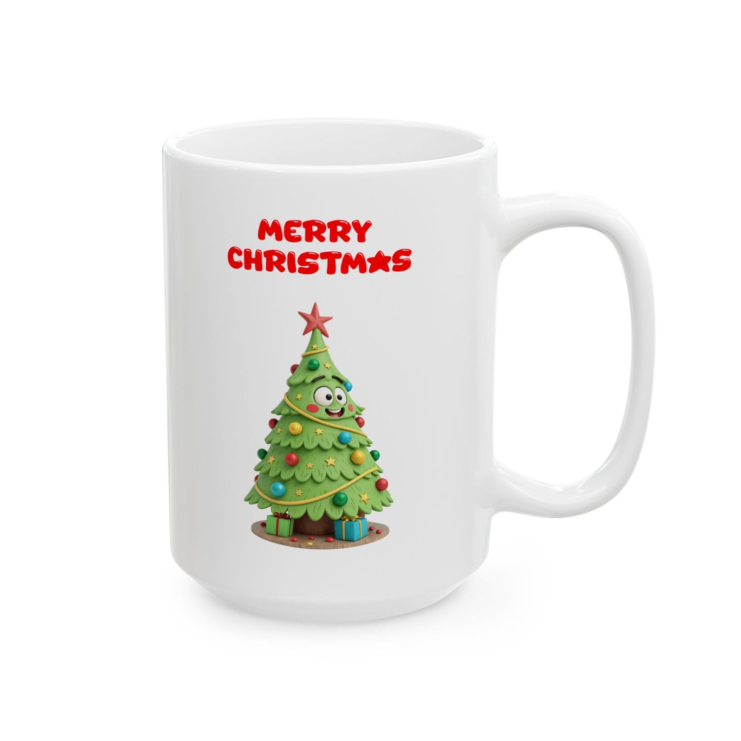Merry Christmas Cartoon Tree Coffee Mug