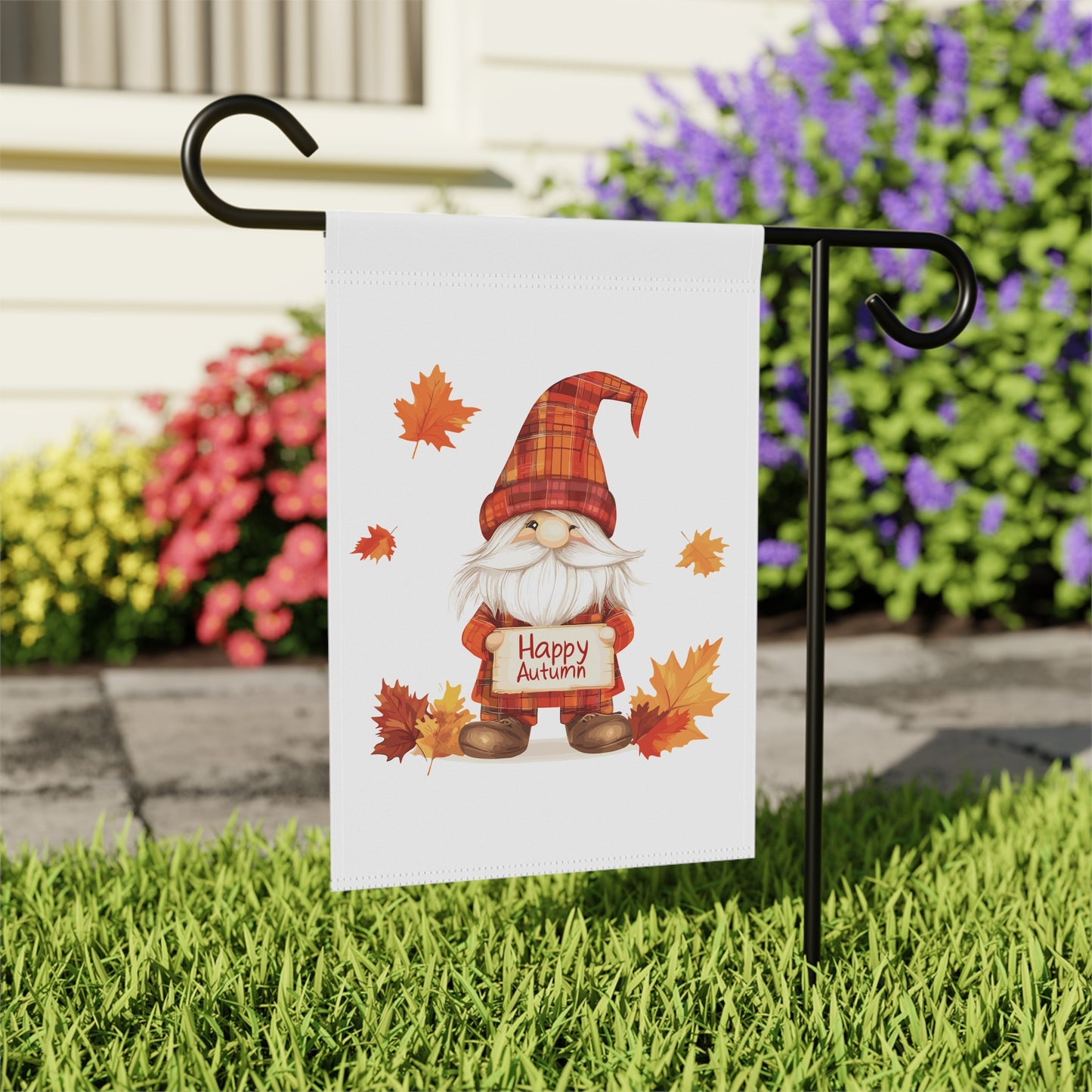 Happy Autumn Gnome Garden Flag
