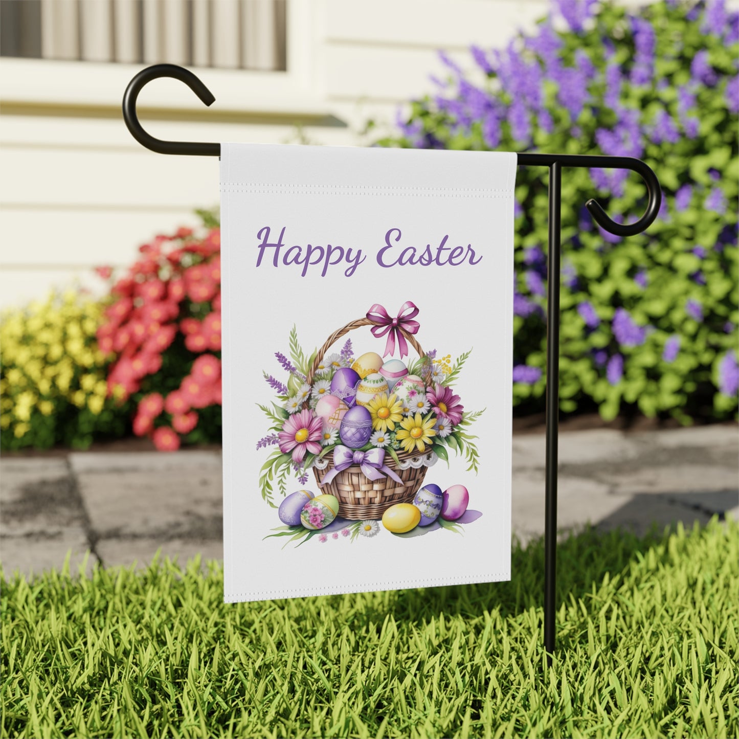 Beautiful Easter Basket Garden Flag