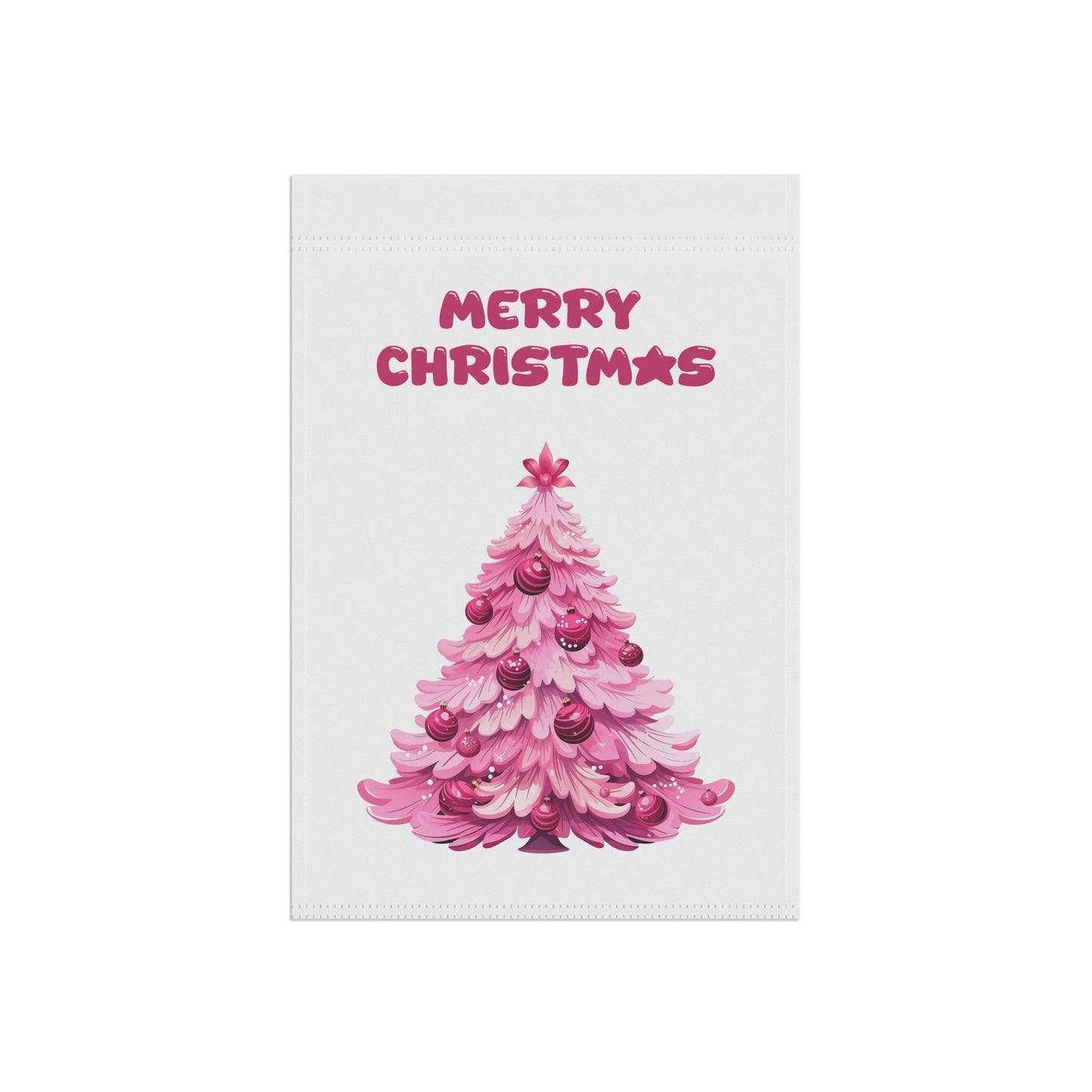 Pink Christmas Tree Garden Flag