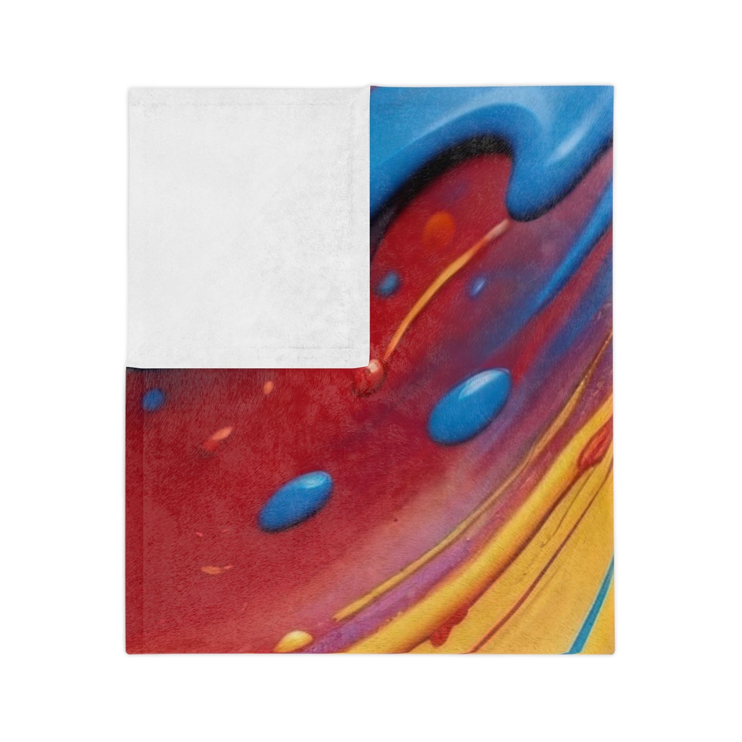 Vibrant Paint Drip Velveteen Blanket
