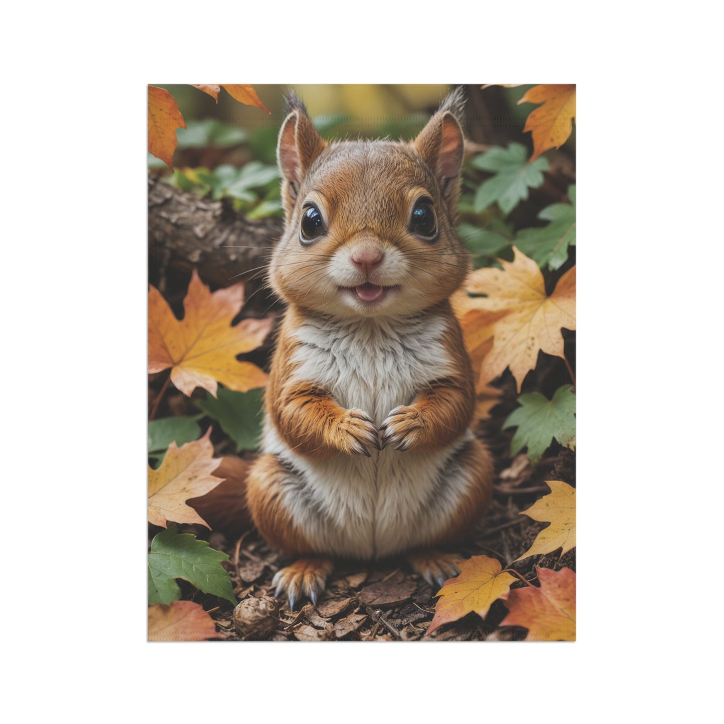 Cute Baby Squirrel Garden Flag