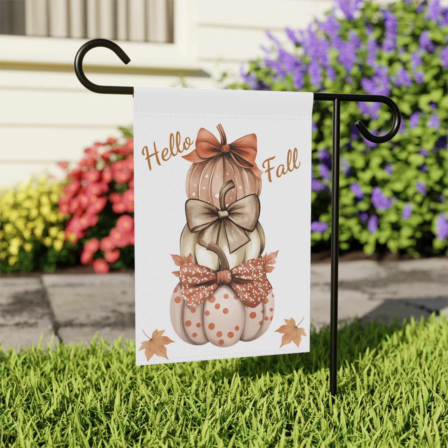 Hello Fall Pumpkin Flag