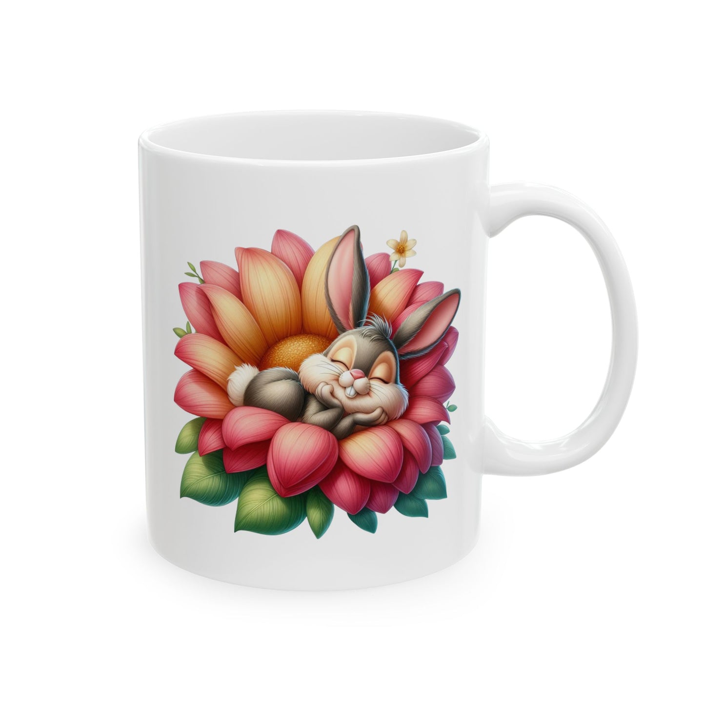 Peaceful Baby Rabbit Coffee Mug