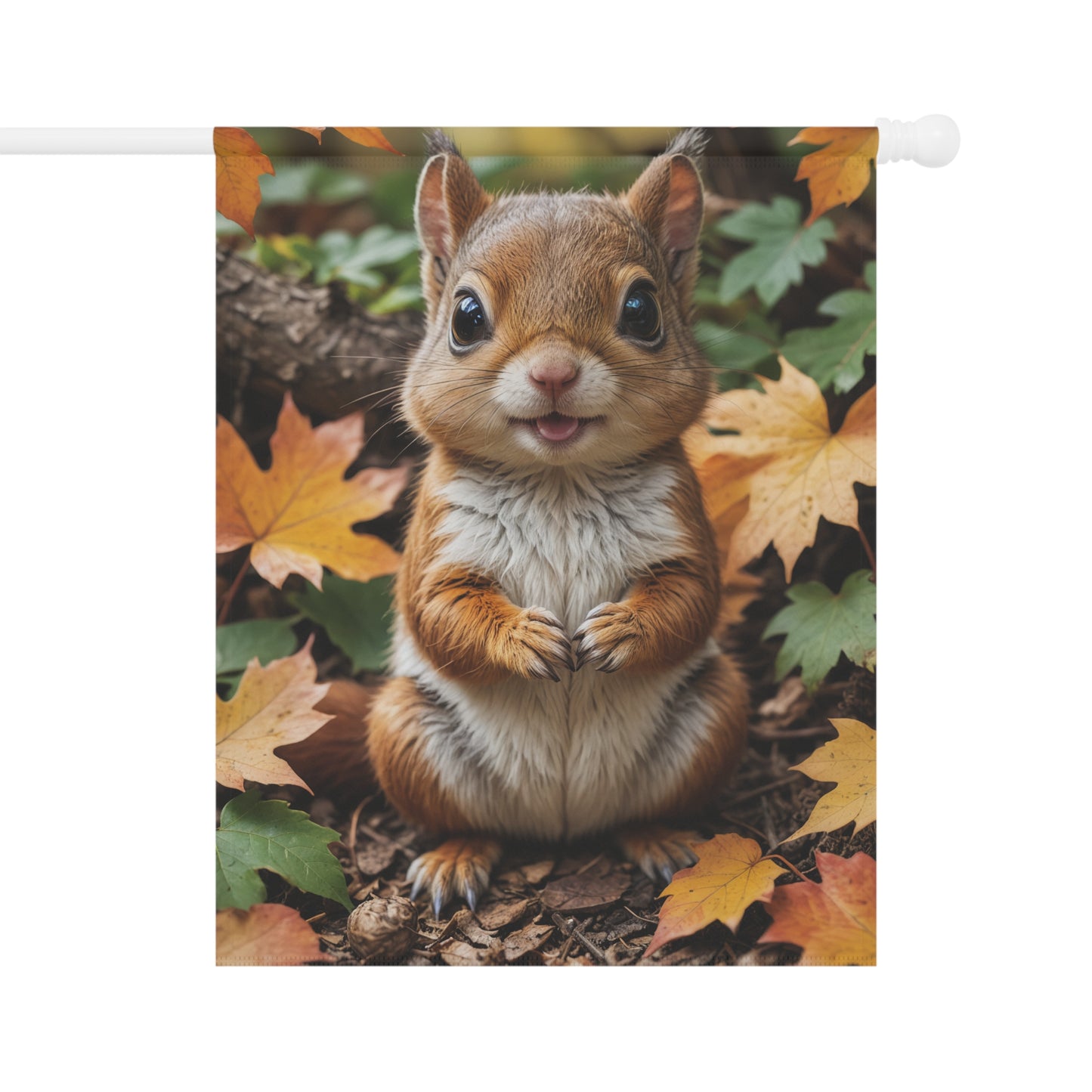 Cute Baby Squirrel Garden Flag