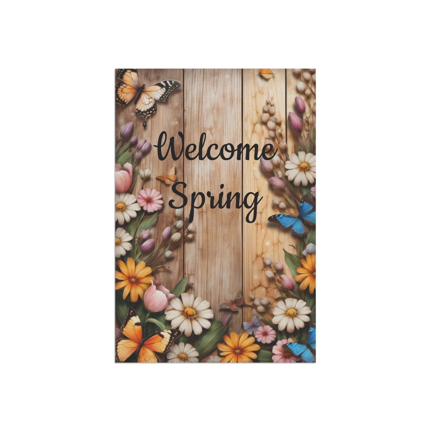 Welcome Spring Garden Flag