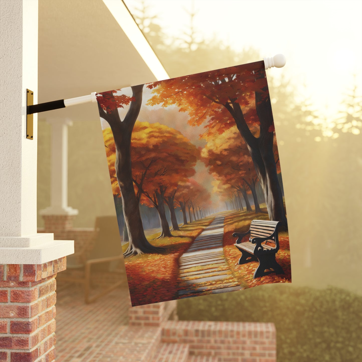 Picturesque Fall Garden Flag