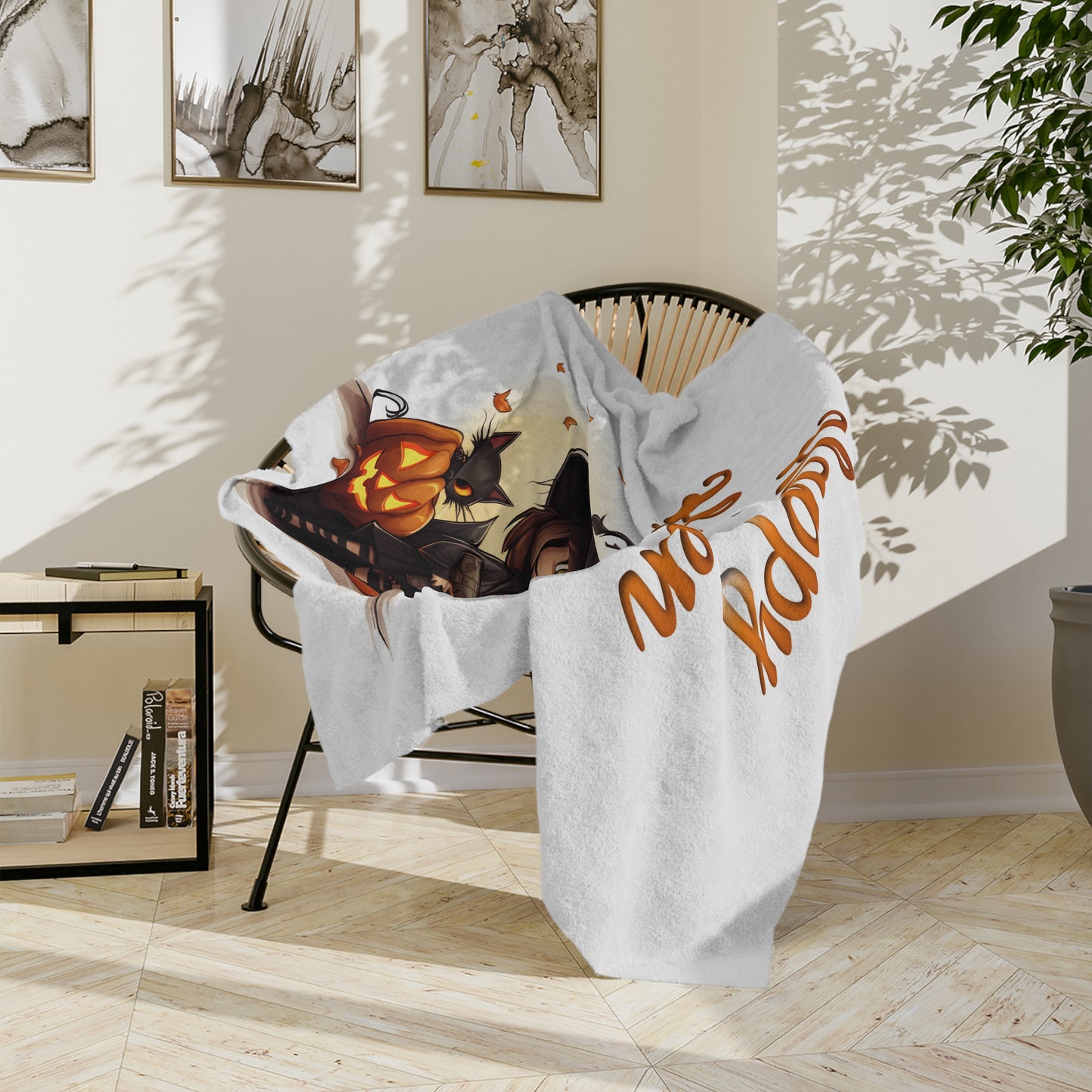 Happy Halloween Witch Velveteen Blanket