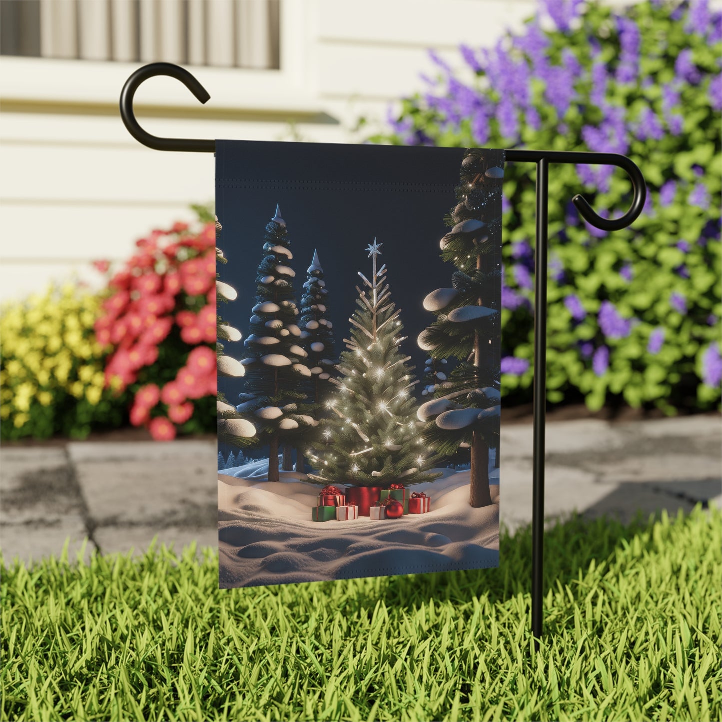 Christmas Forest Holiday Garden Flag/ House Banner