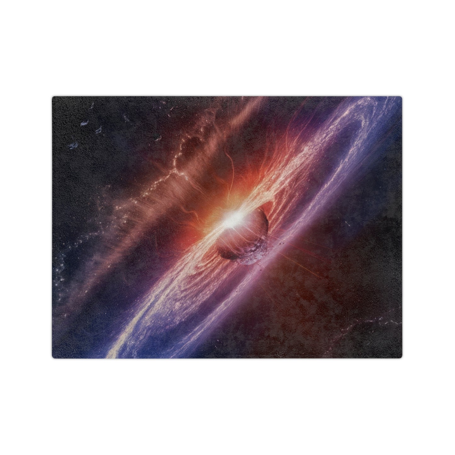 Stellar Collision Velveteen Throw