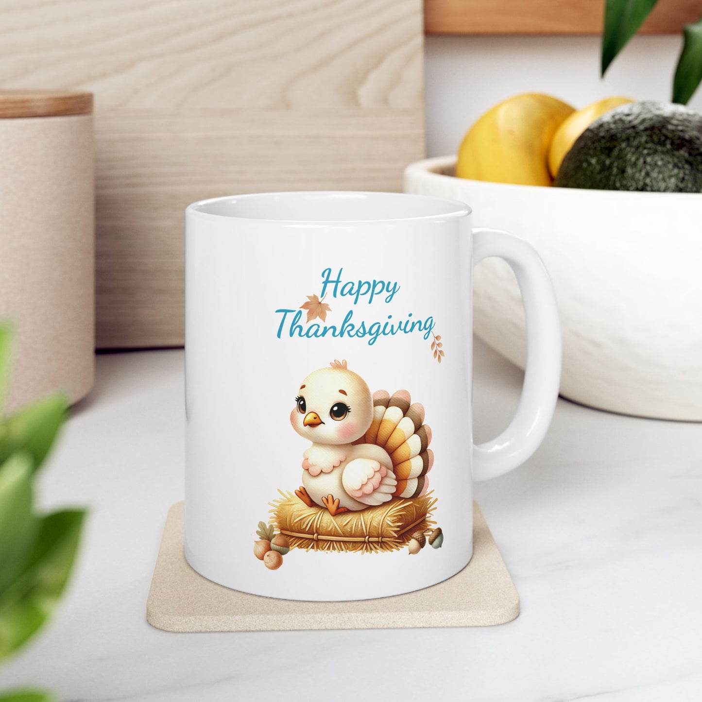 Happy Thanksgiving Cute Turkey Coffee Mug