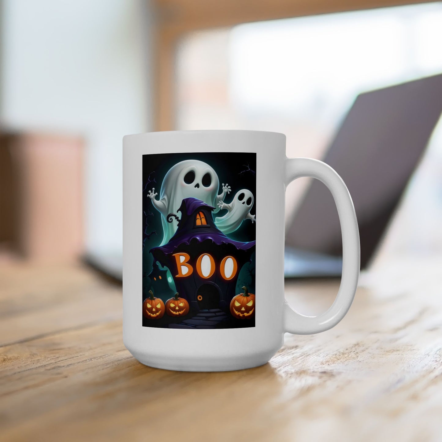 Spooky "BOO!" Coffee Cup