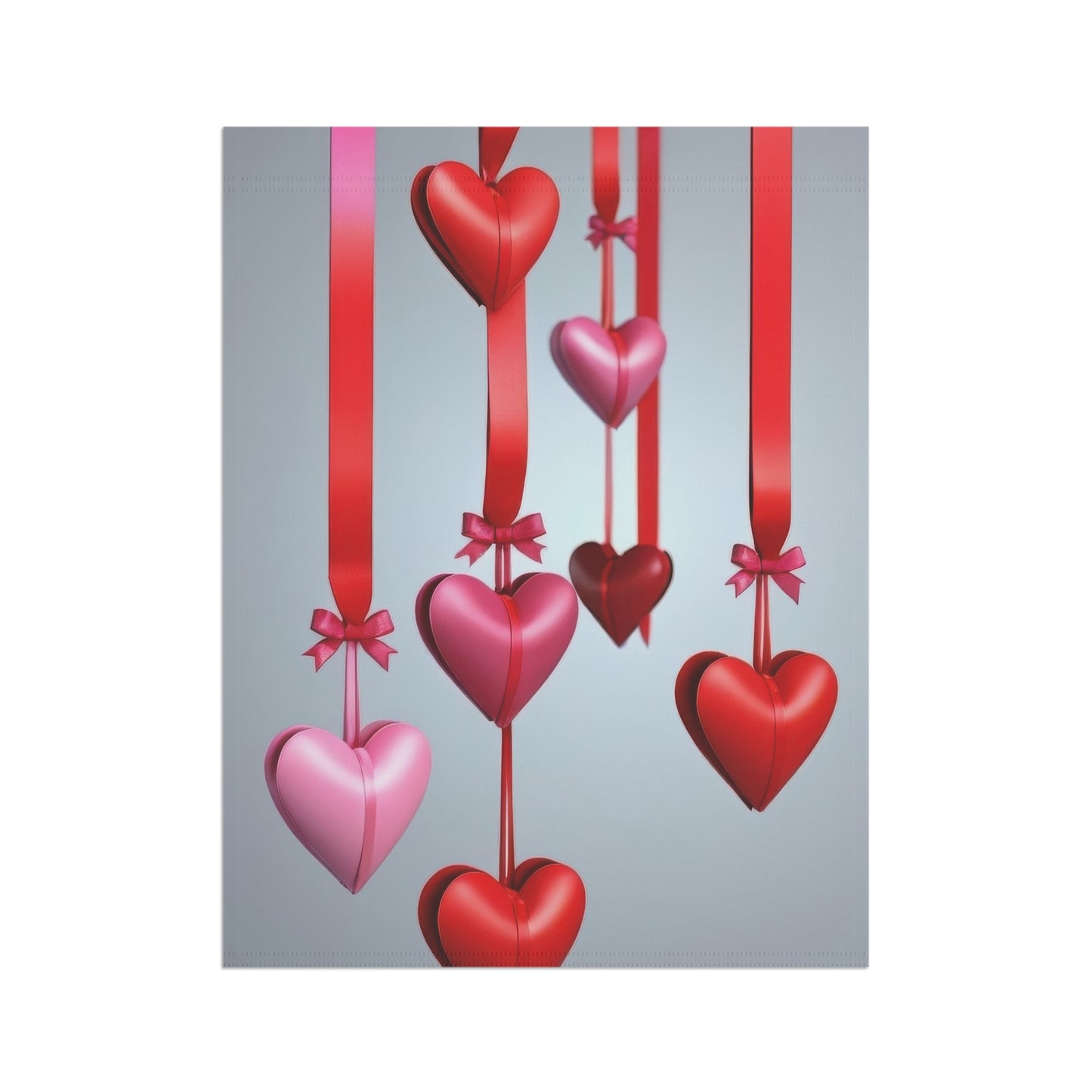 Hanging Hearts Valentine Garden Flag